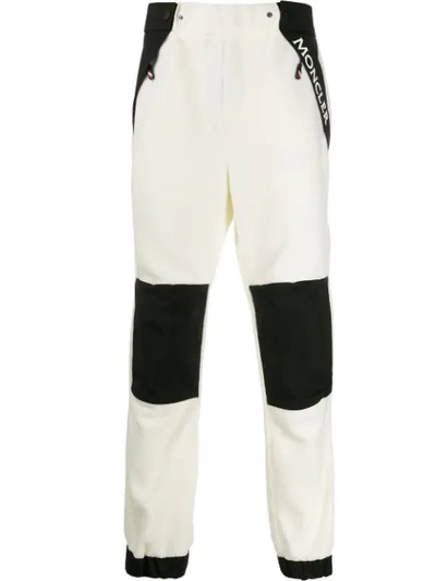 Moncler Side Button Fleece Trousers In White