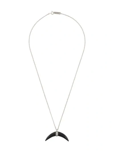 Isabel Marant Embellished Cap Horn Necklace In Black