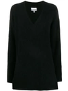 GANNI V-NECK OVERSIZED JUMPER