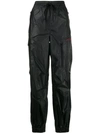 ALEXANDER WANG LEATHER-LOOK TRACK PANTS