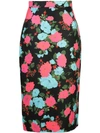 ERDEM FLORAL PRINT FITTED SKIRT