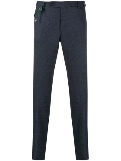 Berwich Dot-patterned Tailored Trousers In Blue