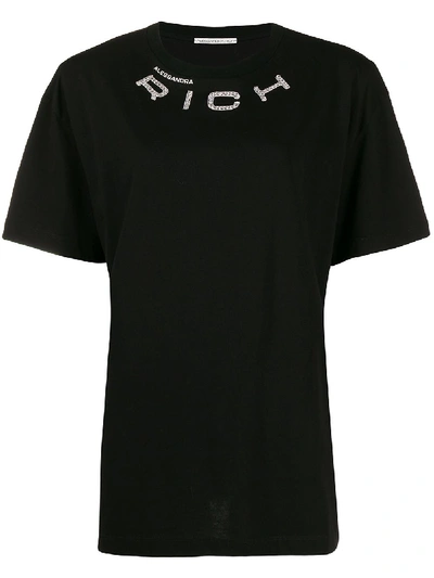 Tシャツ・カットソー ALESSANDRA RICH Maglia Alessandra Rich crystal-embellished graphic-print T-shirt