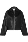 WE11 DONE FAUX LEATHER JACKET