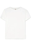 Re/done 70s Loose Cotton-blend Jersey T-shirt In White