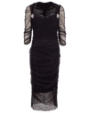Dolce & Gabbana Tulle Midi Dress In Black