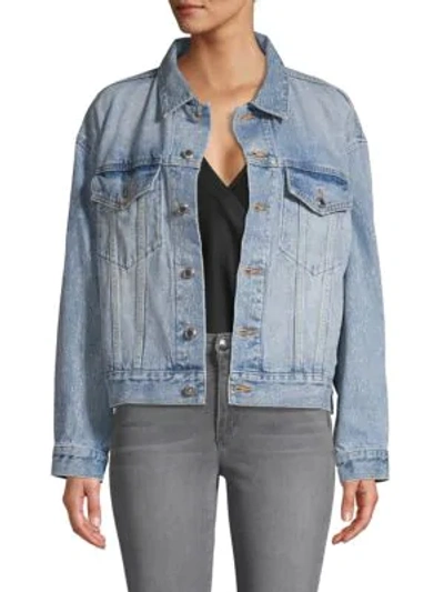 Alexander Wang Game Denim Jacket In Cosmic Blue