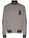 DOLCE & GABBANA SWEATSHIRTJACKE MIT HAHNENTRITTMUSTER