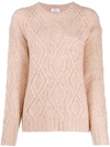 ALLUDE TRECCIA KNIT JUMPER