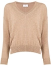 ALLUDE KNIT V-NECK SWEATER