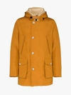Woolrich Arctic Parka With Fur Trimmed Hood In Brown