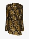 SAINT LAURENT SAINT LAURENT BOW BROCADE SILK MINI DRESS,591332Y810V14068933