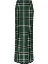 ROSIE ASSOULIN BOW-EMBELLISHED CHECKED MAXI SKIRT