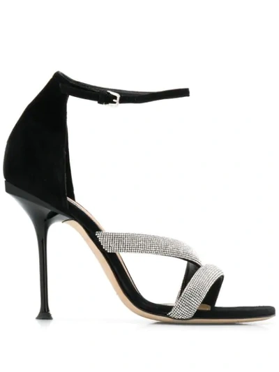Sergio Rossi Women's Milano Embellished High-heel Sandals In Black