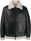 Z ZEGNA LEATHER SHEARLING