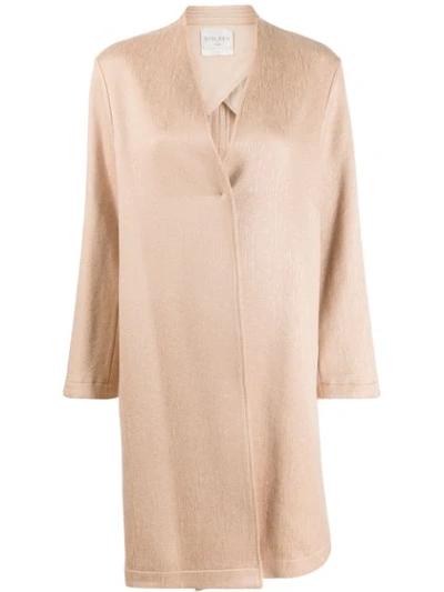 Forte Forte Textured Satin Coat In Neutrals