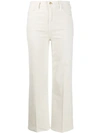 J BRAND HIGH WAISTED CROPPED CORDUROY TROUSERS