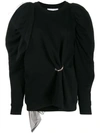 ACT N°1 POWER SLEEVE PIERCED SWEATSHIRT