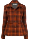 AALTO NIPPED WAIST TARTAN BLAZER