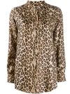 ALBERTO BIANI LEOPARD-PRINT SATIN SHIRT