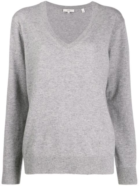 Weekend V Neck Cashmere Sweater In Grey Weekend V Neck Cashmere Sweater In Grey