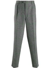 Lc23 Tailored Houndstooth Pattern Trousers In Grey