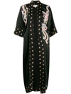 TEMPERLEY LONDON EMBROIDERED HEART-PRINT ROBE
