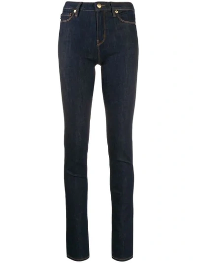 Love Moschino Mid-rise Heart-logo Jeans In Blue