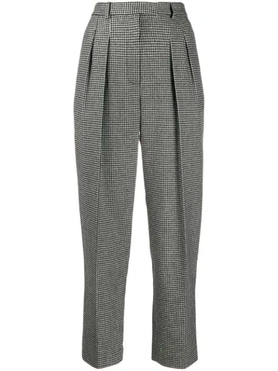 Apc Cheryl Houndstooth-print Trousers In Gray