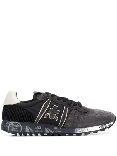 Premiata Patchwork Low Top Trainers In Black