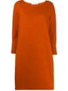Harris Wharf London Oversized Sweater Dress In Orange