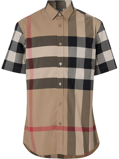 Burberry Classic Check Short Sleeved Shirt In Neutrals