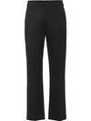 PRADA SATEEN TAILORED CROPPED TROUSERS