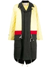 PLAN C PANELLED QUILTED COAT