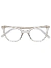 Saint Laurent Cat Eye Glasses In White