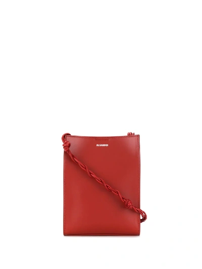 Jil Sander Tangle Structured Shoulder Bag In Red