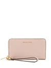 MICHAEL MICHAEL KORS ZIP-AROUND LOGO WALLET