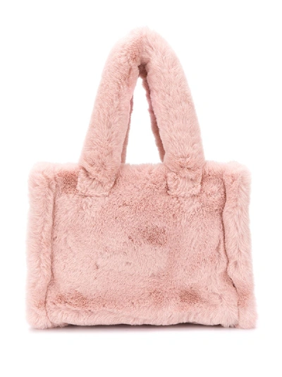 Stand Studio Liz Faux-fur Tote Bag In Pink