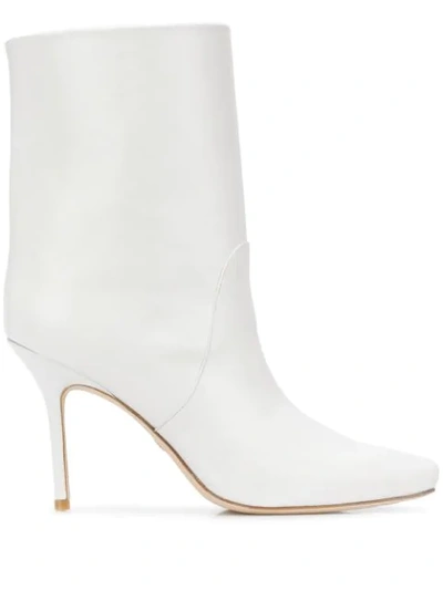 Stuart Weitzman Ebb Ankle Boots In White