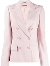 Alberta Ferretti Double-breasted Blazer In Pink