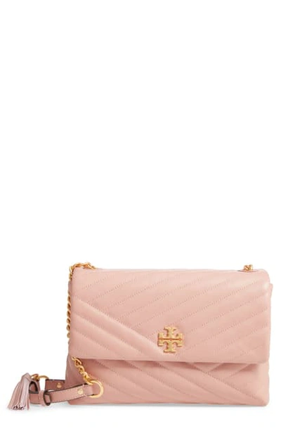 Tory Burch Kira Chevron Quilted Leather Shoulder Bag - Pink In Pink Moon