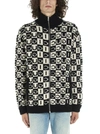 GUCCI GUCCI ALL OVER LOGO CHECKERBOARD MOTIF JACKET