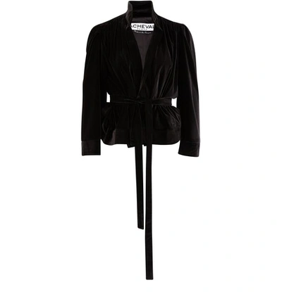 A Cheval Pampa Lucero Velvet Jacket In Black