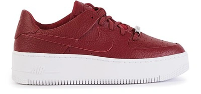 Nike Af1 Sage Low Trainers In Team Red/team Red-noble Red
