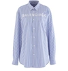 BALENCIAGA BUTTON DOWN SHIRT,583890 TFM03 4640 BLUE WHITE