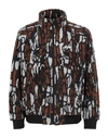 Stussy Tree Bark Fleece Jacket In Brown