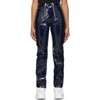 GMBH GMBH NAVY VINYL FREY TROUSERS