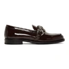 HOPE HOPE BROWN PATENT PATTY CHAIN LOAFERS