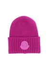 MONCLER WOOL LOGO PATCH BEANIE