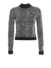 MICHAEL KORS ANIMAL PRINTED STRETCH SWEATER